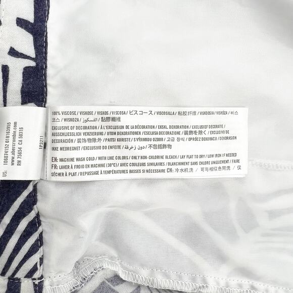 Abercrombie & Fitch Blue White Printed High Waisted Open-Leg Wide Leg Pants M - Picture 4 of 4